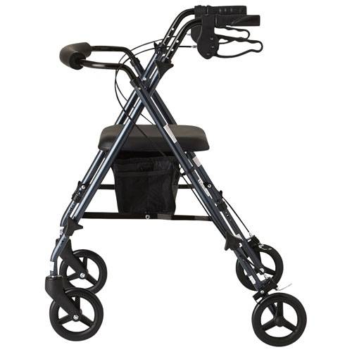 Déambulateur à roulettes ultraléger de Medline - Bleu fumé