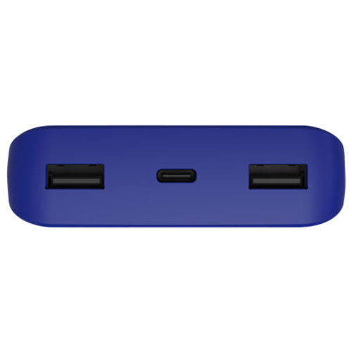 Chargeur portable à deux ports USB-A/USB-C PD 15 W 20 000 mAh Powerstation de Mophie - Bleu