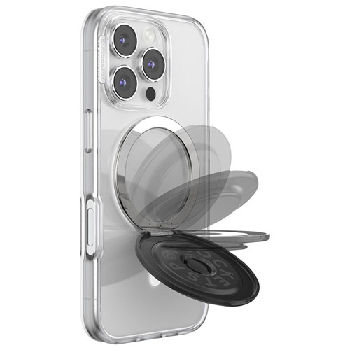 Support universel à prise pour cellulaire avec MagSafe PopGrip Kick-Out de PopSockets - Noir