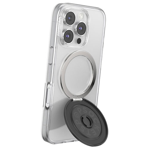 Support universel à prise pour cellulaire avec MagSafe PopGrip Kick-Out de PopSockets - Noir