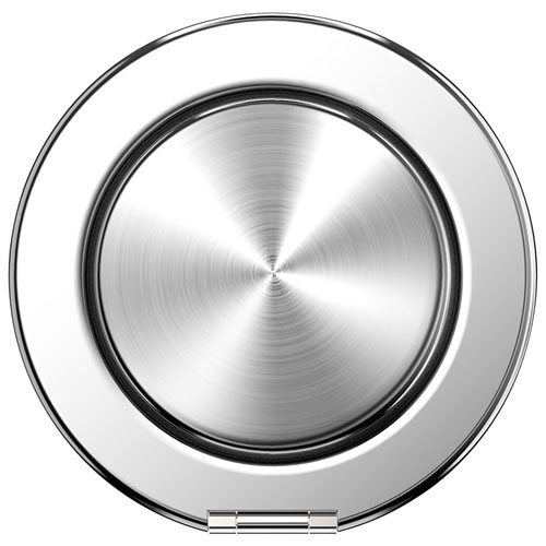 Support universel à prise pour cellulaire avec MagSafe PopGrip Kick-Out de PopSockets - Aluminium argenté radial