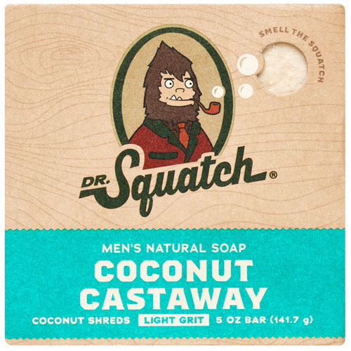 Pain de savon naturel pour hommes de Dr. Squatch - Coconut Castaway