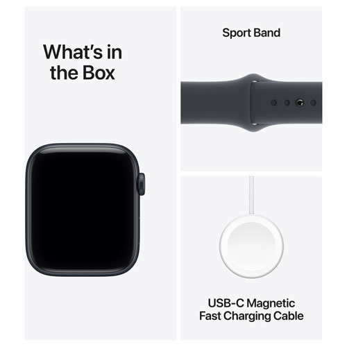 Apple Watch SE 3 avec boîtier de 44 mm en aluminium minuit et bracelet sport minuit avec Virgin Plus - Moyen/Grand - Financement mensuel