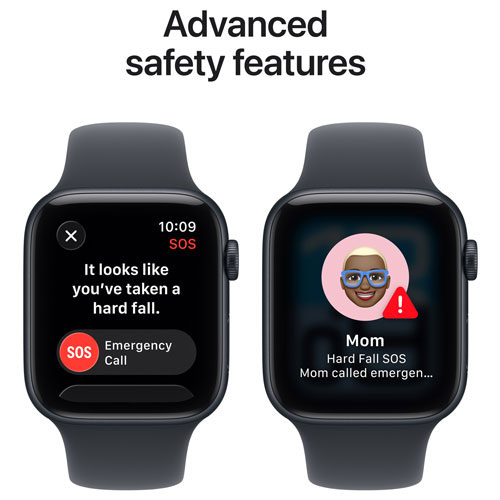 Apple Watch SE 3 avec boîtier de 44 mm en aluminium minuit et bracelet sport minuit avec Virgin Plus - Petit/Moyen - Financement mensuel