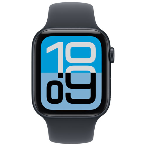 Apple Watch SE 3 (GPS + Cellulaire) avec boîtier de 40 mm en aluminium minuit et bracelet sport minuit avec Rogers - Petit/Moyen - Financement mensuel