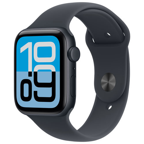 TELUS Apple Watch SE 3 44mm Midnight Aluminum Case with Midnight Sport Band - Medium/Large - Monthly Financing
