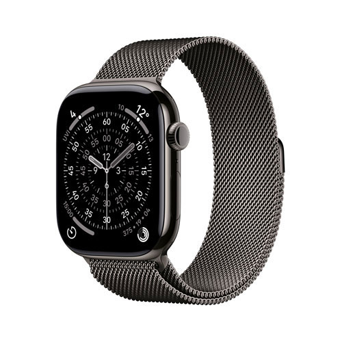 Freedom Mobile Apple Watch Series 11 46mm Slate Titanium Case with Slate Milanese Loop - Small/Medium - Monthly Tab Payment
