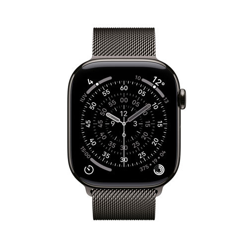 Freedom Mobile Apple Watch Series 11 46mm Slate Titanium Case with Slate Milanese Loop - Small/Medium - Monthly Tab Payment