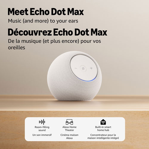 Haut-parleur intelligent Echo Dot Max d'Amazon avec Alexa+ - Améthyste
