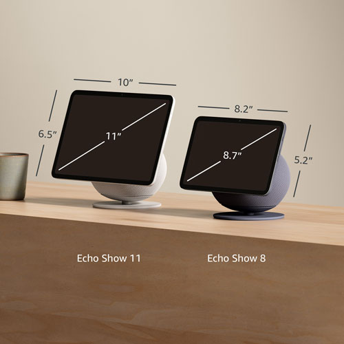 Écran intelligent Echo Show 8 d'Amazon avec son spatial et Alexa+ - Graphite