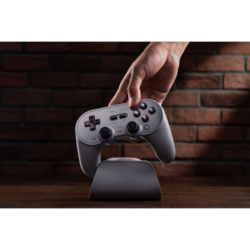 Manette Bluetooth Pro 3 de 8BitDo pour Switch/Switch 2/Windows/Android/iOS - Gris