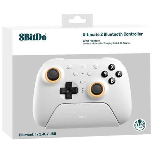 8BitDo Ultimate 3 Bluetooth Controller for Switch/Switch 2/Windows/Android/iOS - White