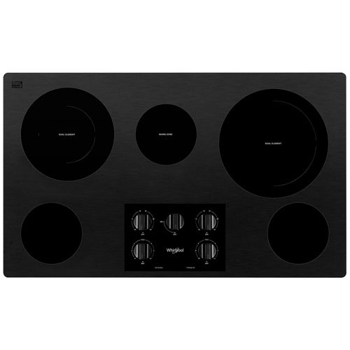 Open Box - Whirlpool 36" 5-Element Electric Cooktop - Black - Scratch & Dent