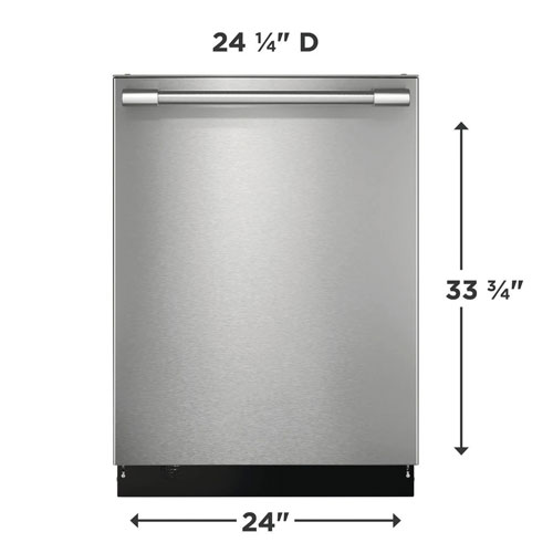 Lave-vaisselle encastrable 24 po 45dB avec cuve en acier inoxydable et troisième panier Pro de Frigidaire - Acier inoxydable