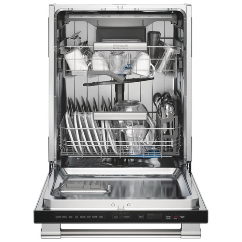 Lave-vaisselle encastrable 24 po 45dB avec cuve en acier inoxydable et troisième panier Pro de Frigidaire - Acier inoxydable