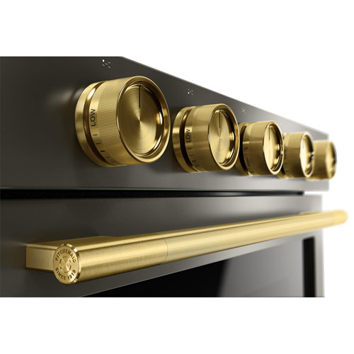 KitchenAid 6-Piece Handle & Knob Hardware Accessory Kit for Slide-In Convection Electric Range - Brass