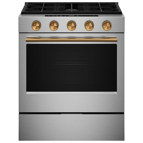Trousse 6 pièces avec poignée et boutons pour cuisinière électrique encastrable à convection de KitchenAid - Bronze