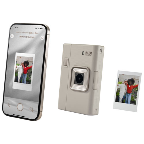 Fujifilm Instax Mini LiPlay+ Instant Camera Gift Set - Sandy Beige