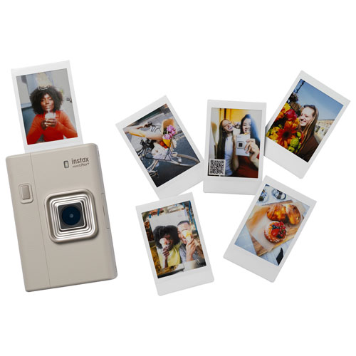 Fujifilm Instax Mini LiPlay+ Instant Camera Gift Set - Sandy Beige