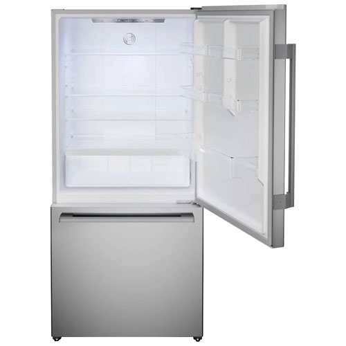 Réfrigérateur à congélateur inférieur 17,2 pi³ 32 po série 100 de Bosch - Acier inoxydable