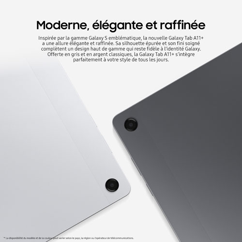 Tablette Galaxy Tab A11+ 11 po 128 Go Android de Samsung à processeur MT8775 de MediaTek - Gris