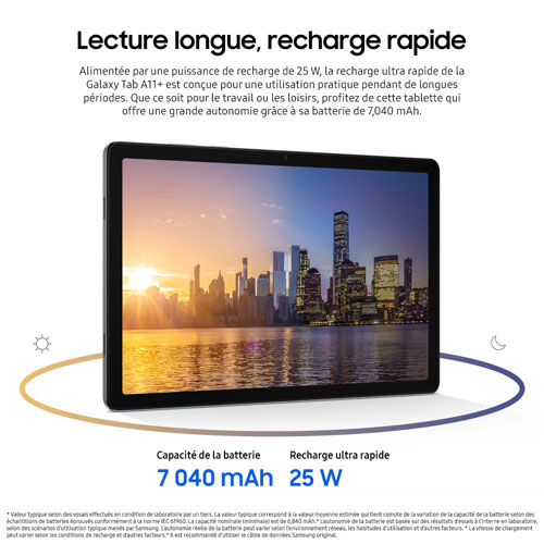 Samsung Galaxy Tab A11+ 11" 128GB Android 5G Tablet with MediaTek MT8775 Processor - Grey