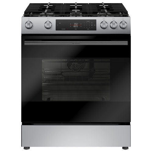 Open Box - Bosch 100 Series 30" 5.8 Cu. Ft. True Convection Freestanding Gas Air Fry Range - SS - Perfect Condition