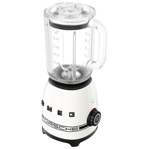 Smeg x Porsche 50's Style 1.5L 600-Watt Countertop Blender - Carrara White - Exclusive Retail Partner