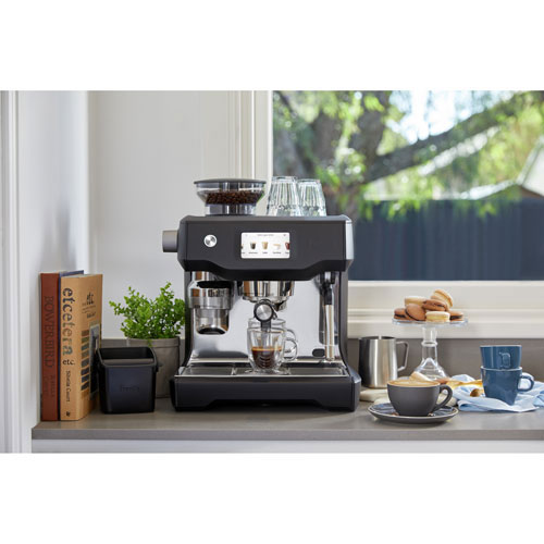 Refurbished - Breville Oracle Touch Automatic Espresso Machine w/Frother&Coffee Grinder - Black Truffle - Remanufactured by Breville