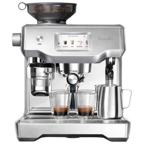 Refurbished (Good) - Breville Oracle Touch Automatic Espresso Machine w/Frother&Coffee Grinder - Brushed SS - Remanufactured by Breville