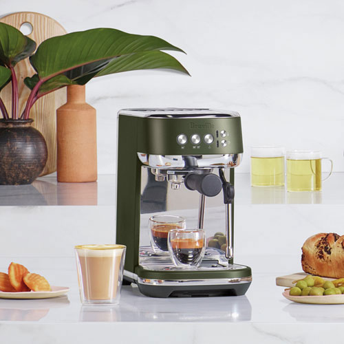 Refurbished - Breville Bambino Plus Automatic Espresso Machine - Olive Tapenade - Remanufactured by Breville
