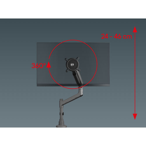 Support dynamique pour un moniteur de 17 à 50 po de One For All - Titane