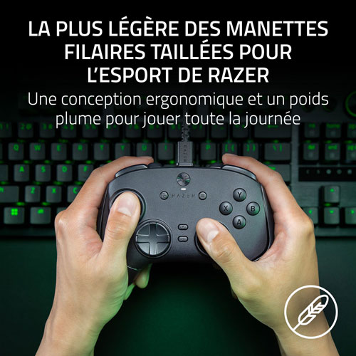 Manette avec fil pour sports électroniques Wolverine V3 Tournament Edition de Razer pour Xbox Series X/S et PC - Noir