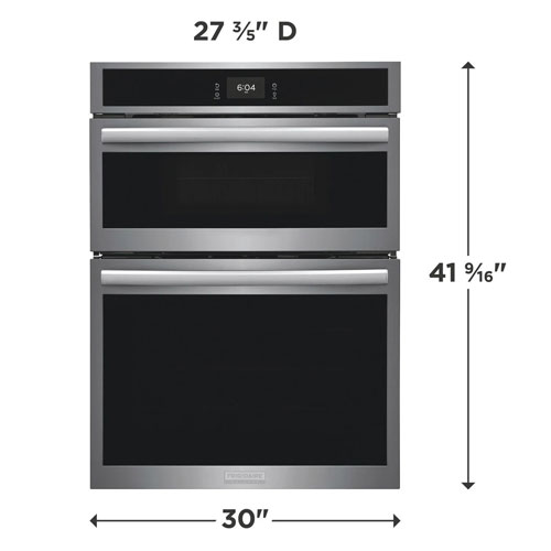 Frigidaire Gallery 30" 5.3 Cu. Ft. Combination True Convection Electric Wall Oven - Stainless Steel