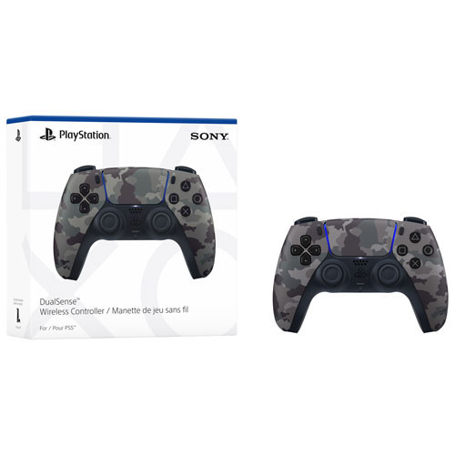 PlayStation 5 DualSense Wireless Controller For PS5, PC, Mac & Mobile - Grey Camouflage