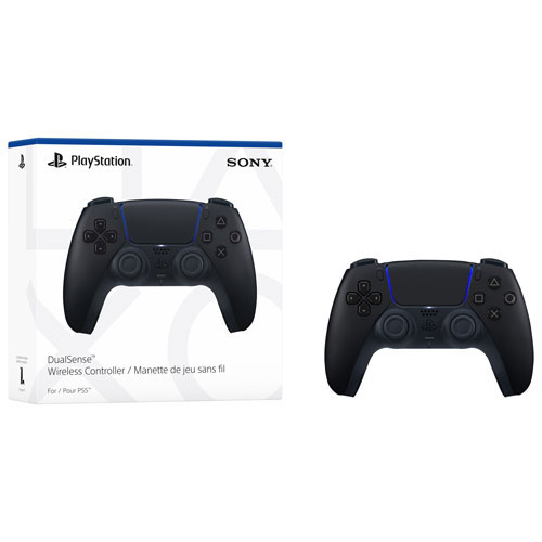 Manette sans fil DualSense de PlayStation 5 pour PS5, PC, Mac et appareils mobiles - Noir de minuit