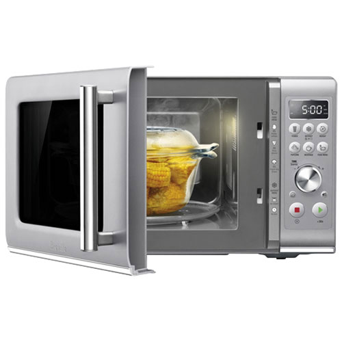 Refurbished - Breville Compact Wave 0.9 Cu Ft Microwave (BMO650SIL1BCA1) - Silver - Remanufactured by Breville