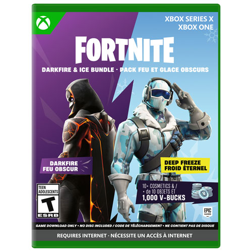 The Fortnite – Darkfire & Ice Bundle with 10+ cosmetics & 1000 V-Bucks