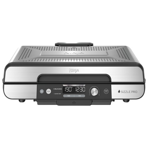 Gril d'intérieur de 20 po Sizzle Pro XL de Ninja - Noir/Acier inoxydable