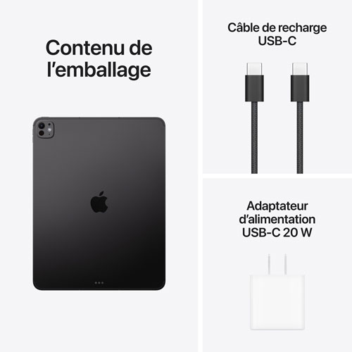 iPad Pro M5 13 po 512 Go avec Wi-Fi et 5G d'Apple (8e génération) - Noir infini