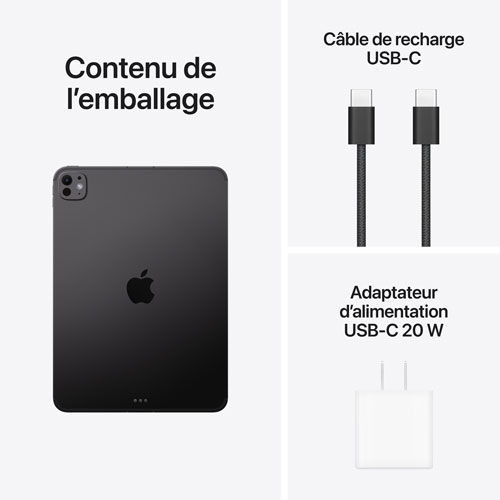 iPad Pro M5 11 po 256 Go avec Wi-Fi et 5G d'Apple - Noir infini