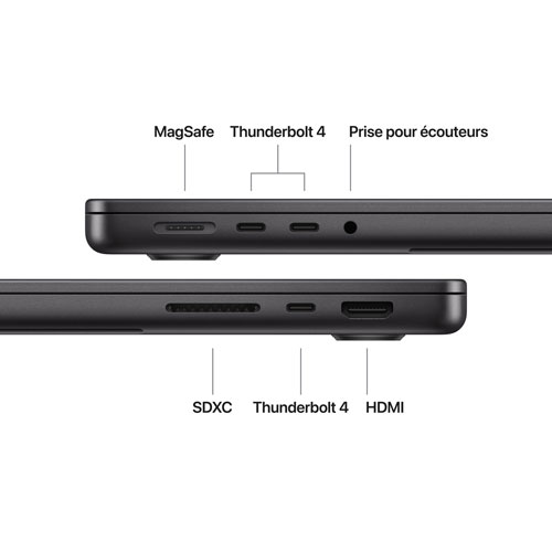 MacBook Pro de 14 po d'Apple - Noir infini (M5 d'Apple/RAM 16 Go/SSD 1 To) - Français