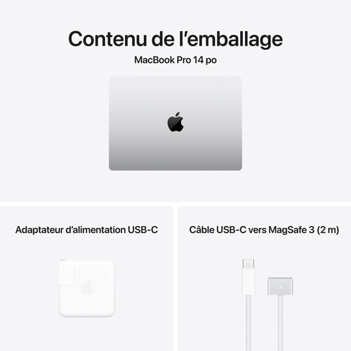 MacBook Pro de 14 po d'Apple (automne 2025) - Argenté (M5 d'Apple/RAM 16 Go/SSD 512 Go) - Anglais