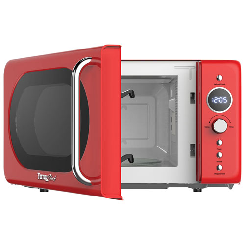 Total Chef Retro 0.7 Cu. Ft. Countertop Microwave - Red