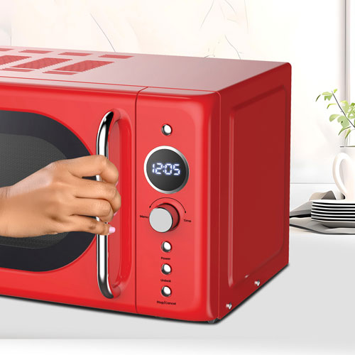 Total Chef Retro 0.7 Cu. Ft. Countertop Microwave - Red