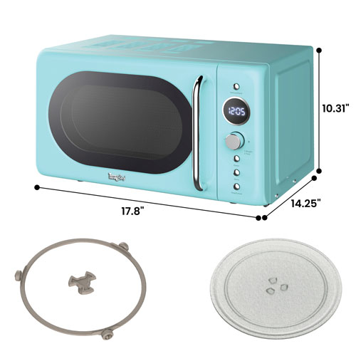 Total Chef Retro 0.7 Cu. Ft. Countertop Microwave - Blue