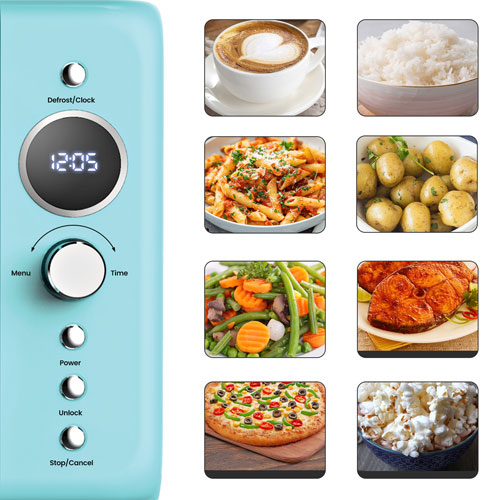 Total Chef Retro 0.7 Cu. Ft. Countertop Microwave - Blue