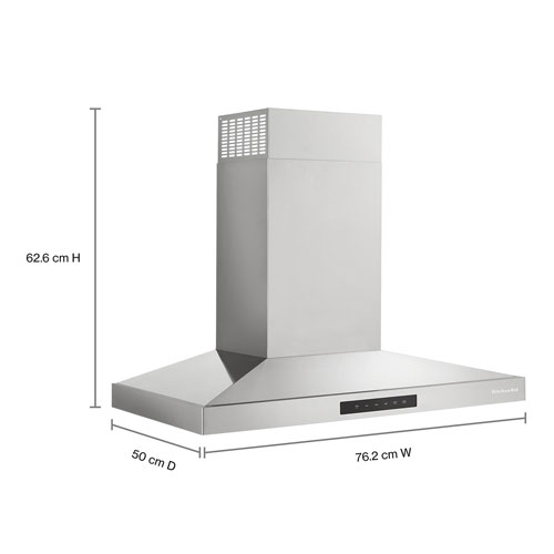 KitchenAid 30" Wall Mount Range Hood - Stainless Steel