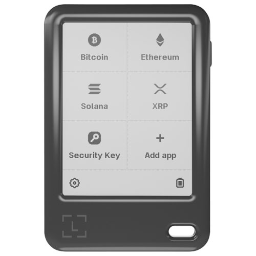 Portefeuille physique de cryptomonnaie Bluetooth 2,8 po Nano de Ledger avec application Ledger Live - Noir