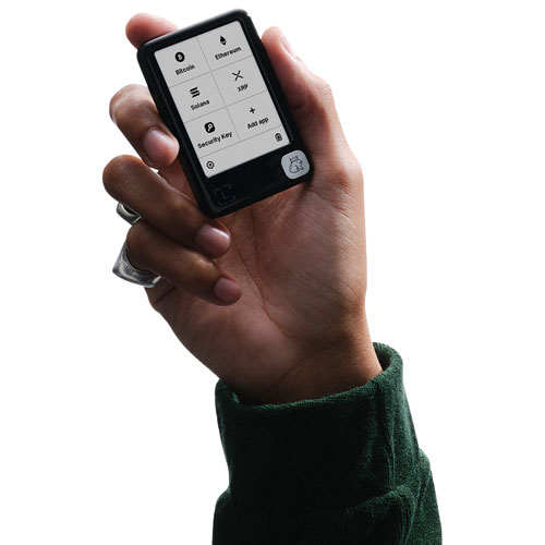 Portefeuille physique de cryptomonnaie Bluetooth 2,8 po Nano de Ledger avec application Ledger Live - Noir